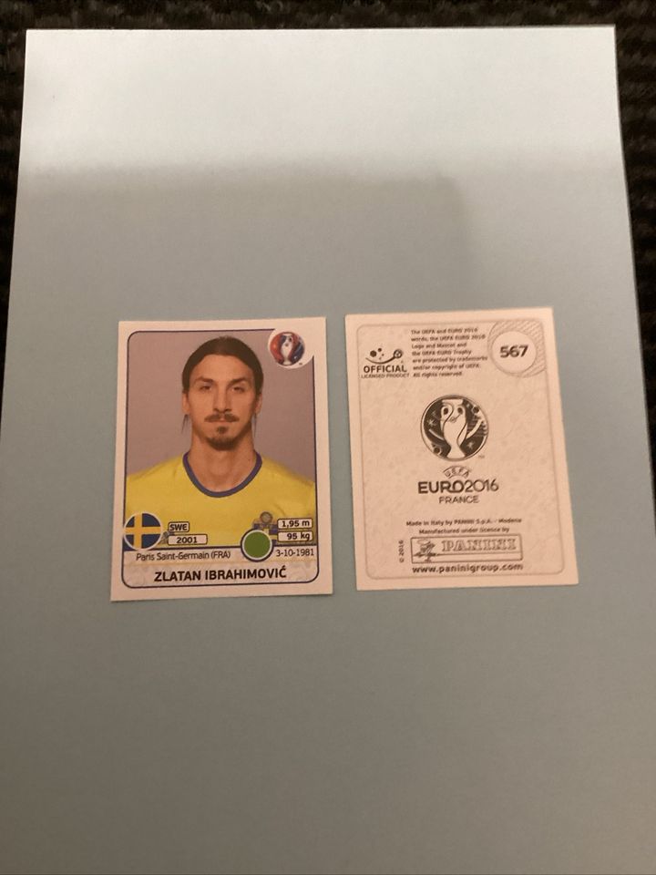 Zlatan Ibrahimovic Nr. 567- Panini UEFA EURO 2016 France in Wees