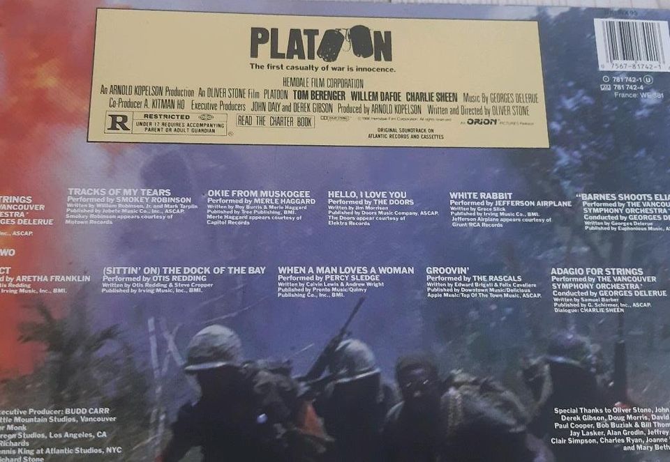 Platoon Film Musik Soundtrack LP Schallplatte Vinyl 1987 in Salzgitter