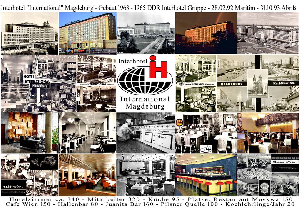 Interhotel DDR Magdeburg Best Fotos Poster Retro Rarität Collage in Dossenheim