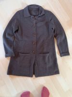 Dunkelbraune Strickjacke / kurzer Mantel aus Schurwolle und Seide Nordrhein-Westfalen - Nottuln Vorschau