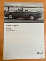Audi Cabrio Cabriolet Preisliste 1993 Brandenburg - Kleinmachnow Vorschau