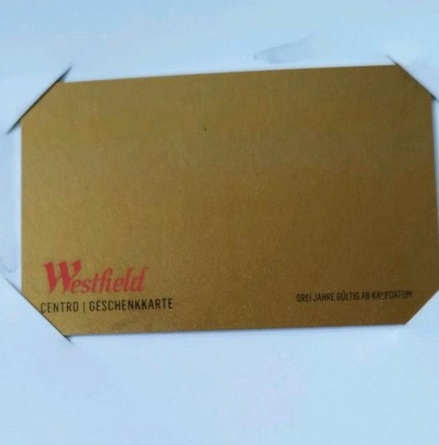Geschenk Karte Westfield  CentrO Oberhausen 50€ in Oberhausen