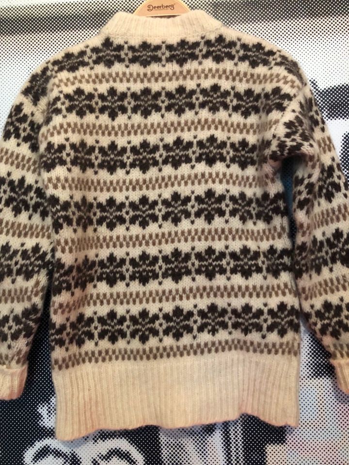 Norweger Pullover Island reine dicke Wolle Sterne Gr ca S in Stoetze