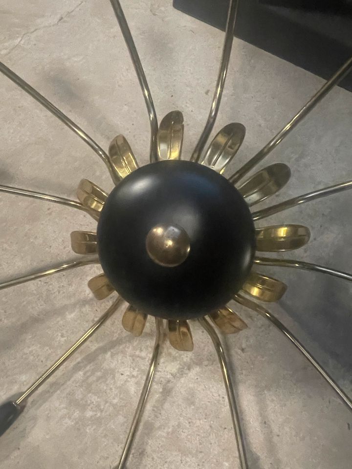Sputnik Lampe schwarz/ Messing-84 cm Durchmesser in Tönisvorst
