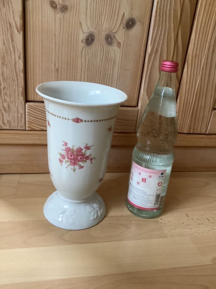 Vase groß weiß rosa Seltmann Weiden W-Germany in Warthausen