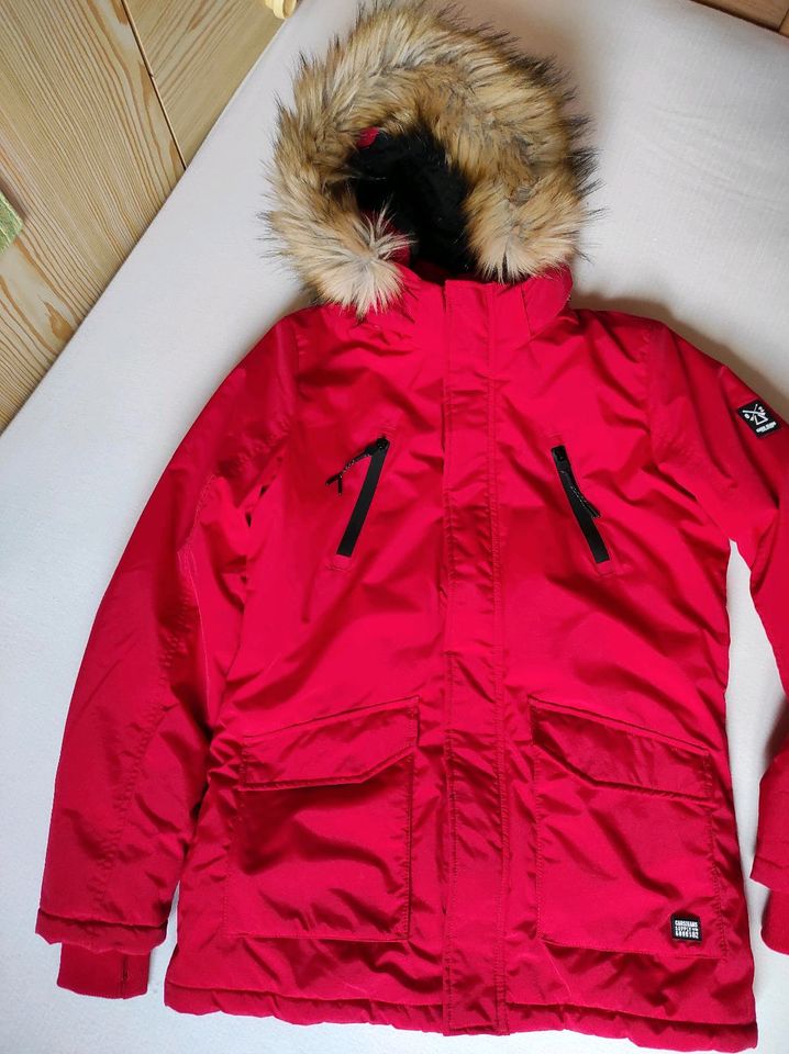 Jungen- Parka, Winterjacke, Cars Jeans, 170-176, rot, wie Neu in Oetzen