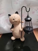 Gartenfigur Katze mit LED Laterne   Solarbetrieben Nordrhein-Westfalen - Herzogenrath Vorschau