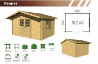 Gartenhaus 34mm Holzhaus Gerätehaus Schuppen Blockhaus 3,8 x 2,8m Sachsen-Anhalt - Egeln Vorschau