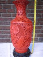 Original alte Rotlack-Vase aus China, Höhe ca. 28 cm Schleswig-Holstein - Großhansdorf Vorschau