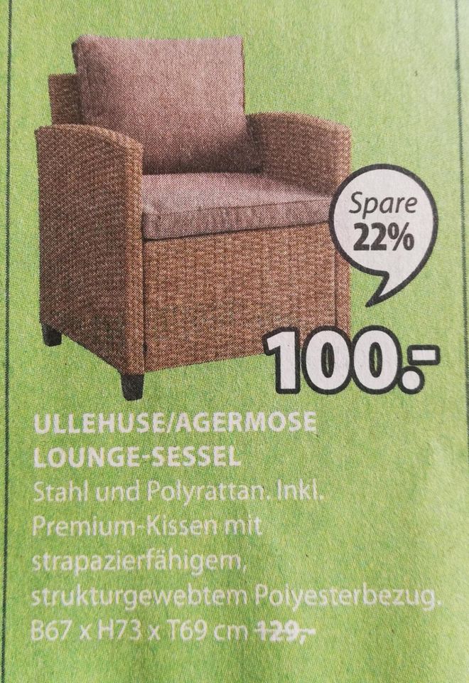 Schmuckstück☀️ Polyratan Relax Sessel beige NEU in Fritzlar