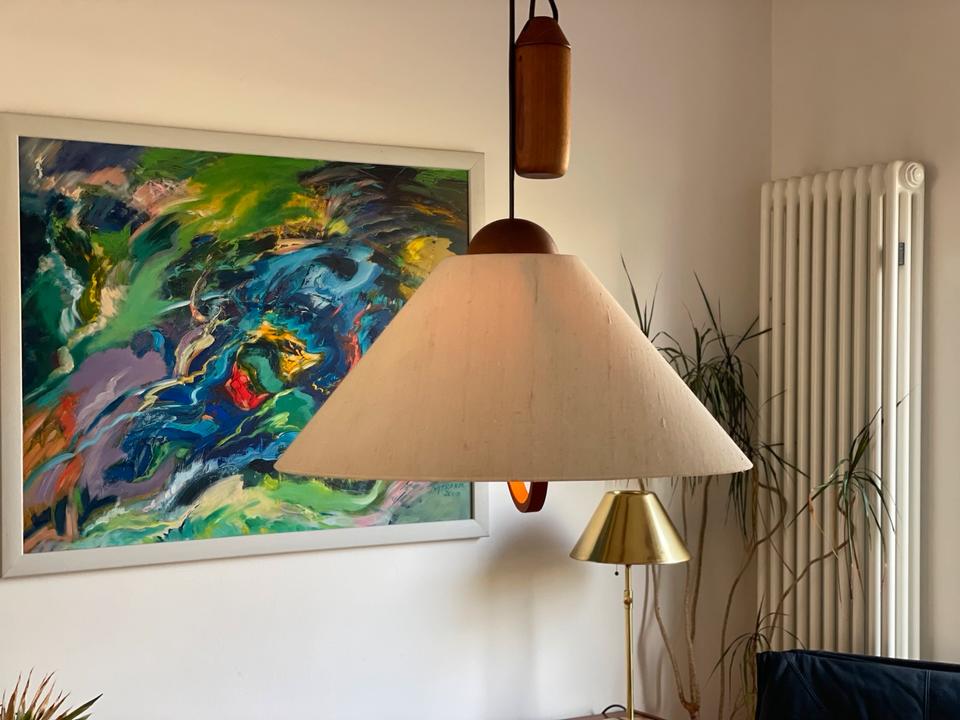 60er Danish design Deckenleuchte Vintage Pendelleuchte Teak in Bremen