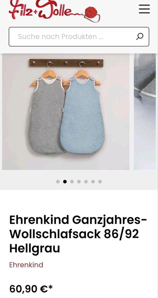 Ehrenkind Ganzjahres-Wollschlafsack in Essen