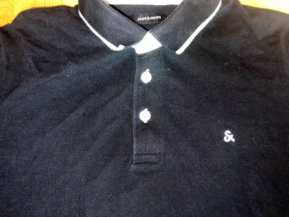 3 Jack & Jones Polo-Shirts Gr. M (Weiß, Blau, Schwarz) in Forchheim