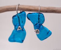 Ohrringe Ohrhänger handgefertigter Glasschmuck NEU blau meerblau Sachsen-Anhalt - Halle Vorschau