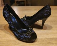 Damen Schuhe Größe 40 schwarz blau Spitze Schleife Absatz Gracela Niedersachsen - Visselhövede Vorschau