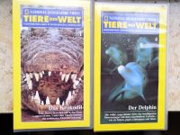 2x VHS-Kassetten von National Geographic (Krokodil; Delphin) Bayern - Traunreut Vorschau