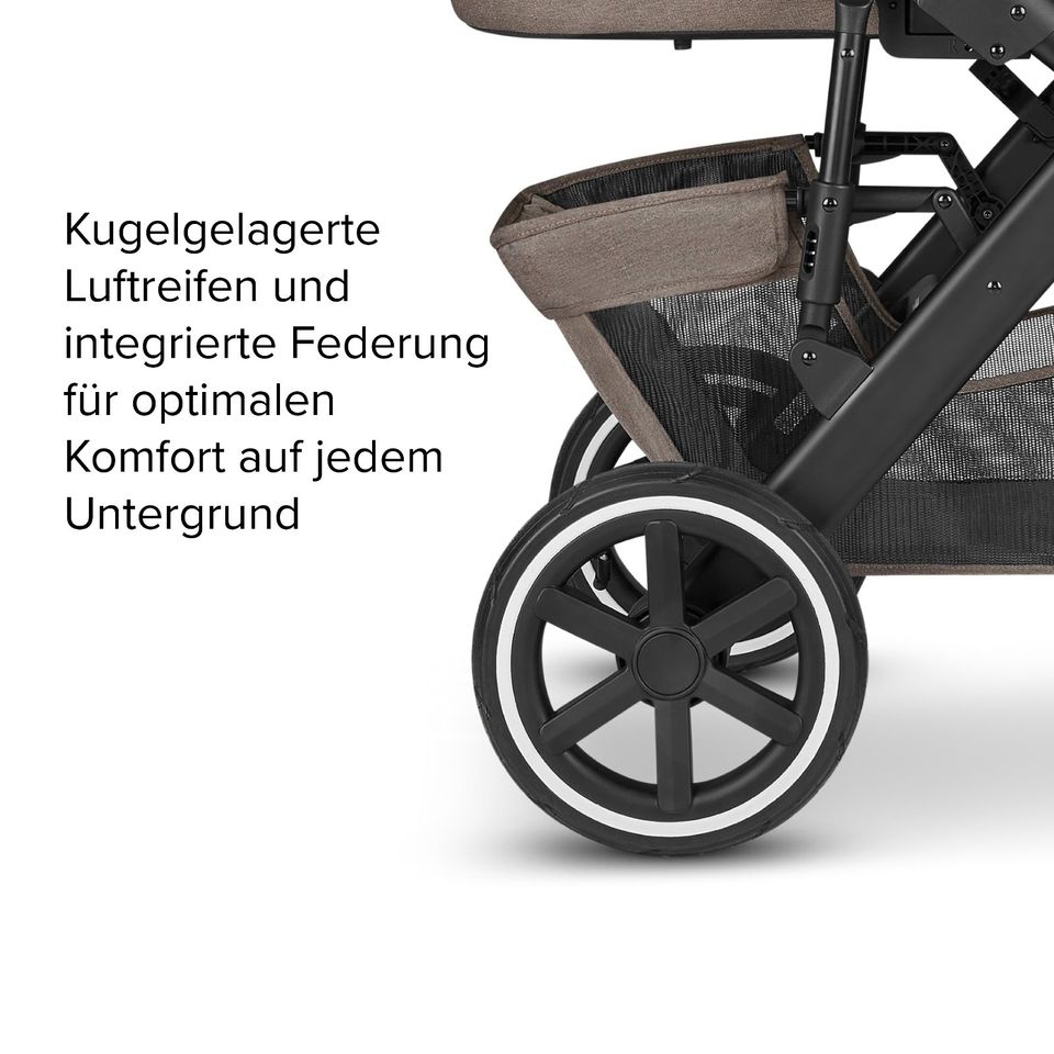 ABC-Design Salsa 4 Air - 4in1 Kinderwagen-Set - Nature Pure Edition - inkl. Babywanne + Sportsitz + Cybex Cloud T i-Size + Base T + XXL-Zubehörpaket - NEU in Fulda