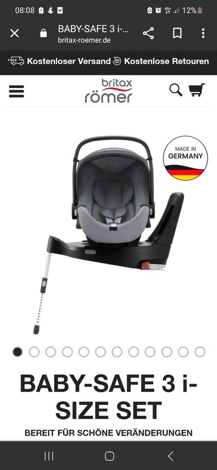 Babyschale/Maxi Cosi/Römer-Baby-Safe 3 i-Size Set mit Garantie in Lindwedel