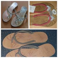 Flip Flops 37 38 Sandalen ROT Zehentrenner OLIVE Schuhe SILBER Essen - Essen-Kray Vorschau