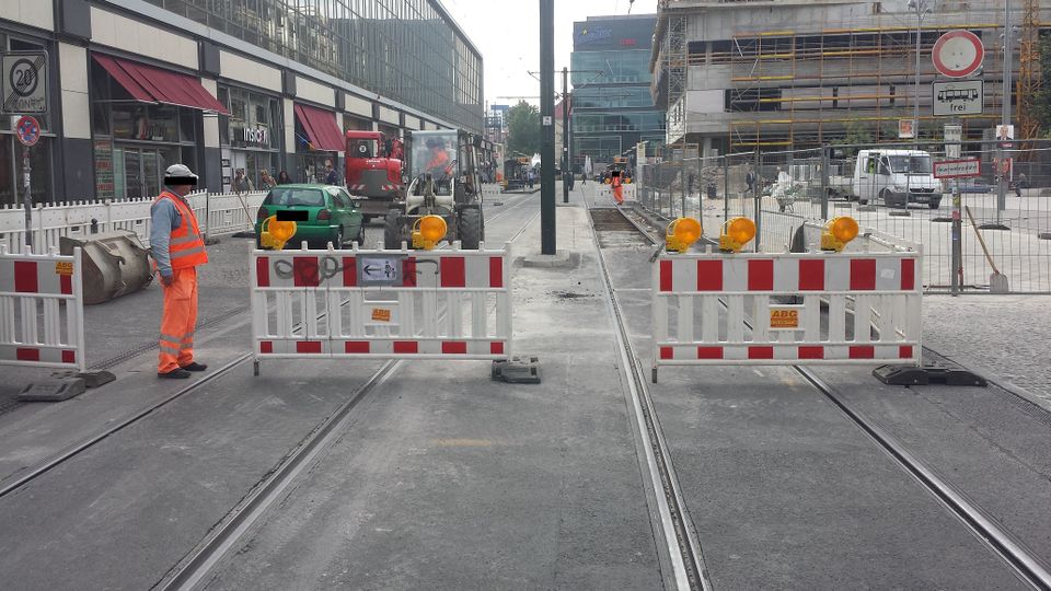 Schrankenwärter für die Berliner Straßenbahn in Berlin