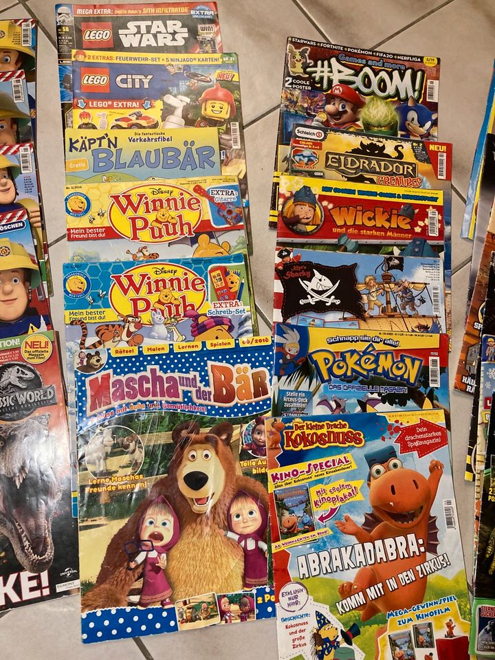 29 Kinder Hefte Sammlung, Lego, Cars, Dragons, Feuerwehrmann Sam in Lichtenau