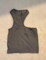 Bershka Crop Top Grau asymmetrisch Saarland - Weiskirchen Vorschau