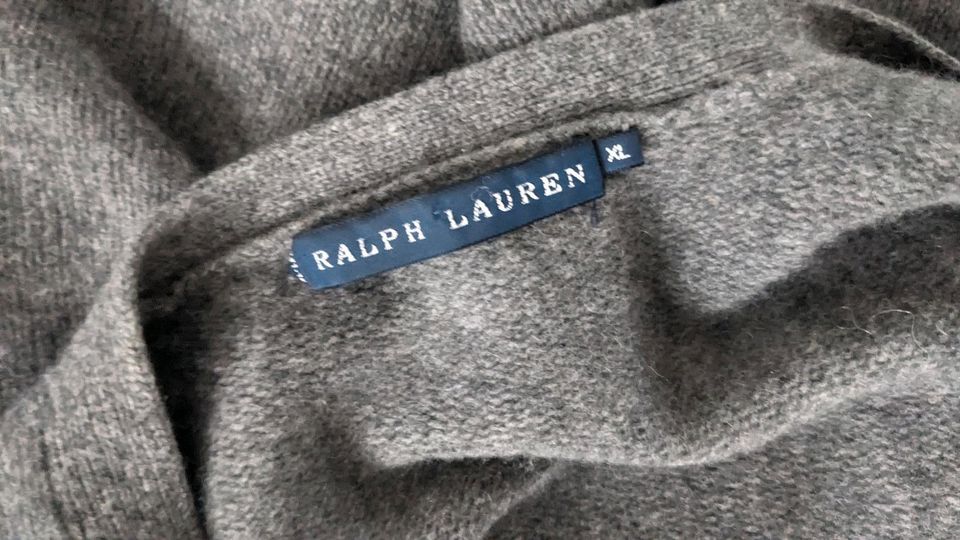 Ralph Lauren Cardigan Strickjacke grau Wolle Kaschmir L in Jevenstedt