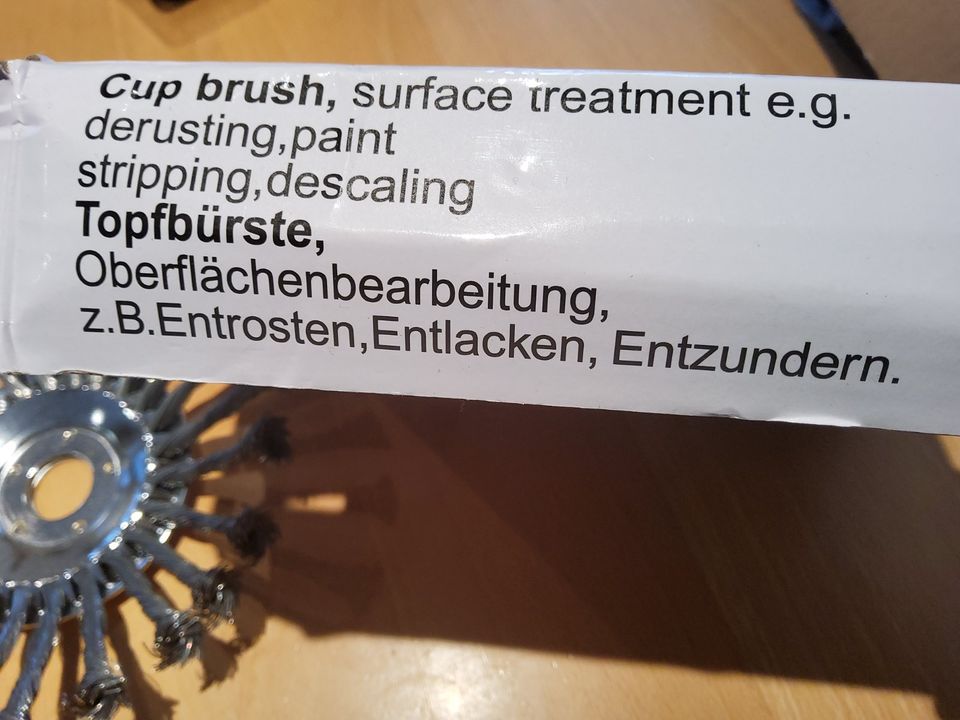 UNKRAUT Topfbürste 200x25,4mm Entrosten entlacken inkl. Versand in Triefenstein