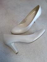 NEU: Weiße, schimmernde Pumps, Gr. 6, ungetragen Hessen - Trebur Vorschau
