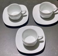 3x Espresso-Tassen mit Unterteller Porzellan Home Interior Design Hessen - Grünberg Vorschau