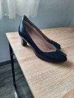 Damenschuhe, Peep Toes, Schwarz, Echtes Leder, Gr 7 (40-40,5) Nordrhein-Westfalen - Waltrop Vorschau