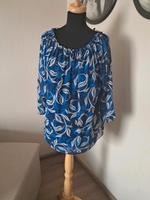 Neue blaue Bluse / Tunika mit Carmenausschnitt Niedersachsen - Lengede Vorschau