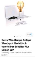 Wandlampe Neu Ablage Nachttisch verstellbar Schalter UVP 29,95€ Leipzig - Grünau-Ost Vorschau