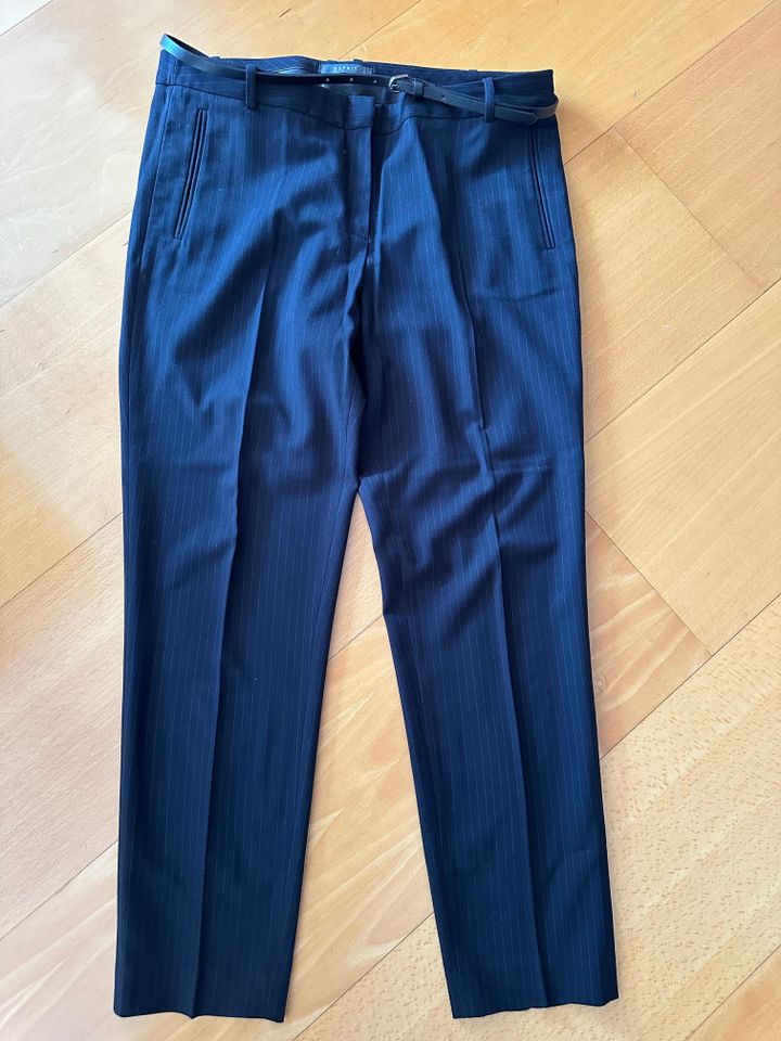 ESPRIT Anzug Hosenanzug Business Hose & Blazer blau Nadelstreifen in Duisburg