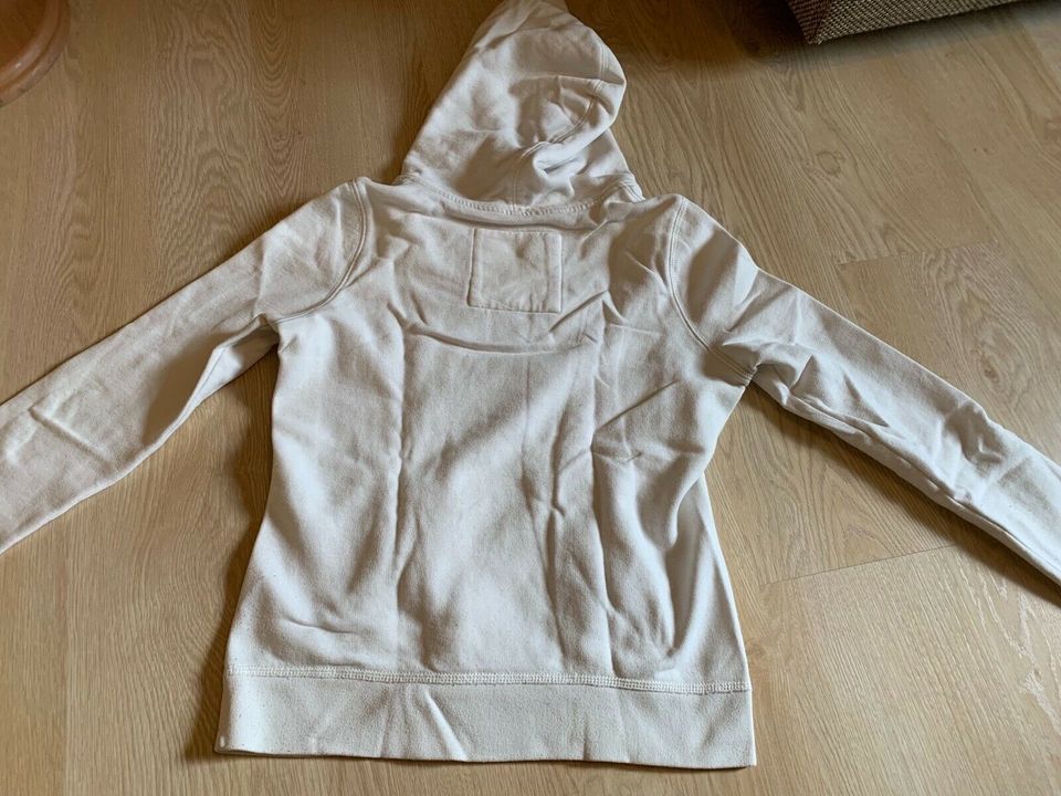 Hollister Damen Sweatshirt Sweat hoodie weiß Gr S/M in Gevelsberg