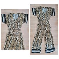 H&M Schlangenmuster Jumpsuit Overall Kleid S 36 M 38 beige braun Baden-Württemberg - Oberkirch Vorschau