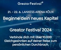 Freikarte gesucht für das Greator Festival 21./22.06 Hessen - Heidenrod Vorschau