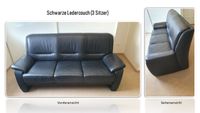 Ledercouch 3 Sitzer schwarz Bochum - Bochum-Südwest Vorschau