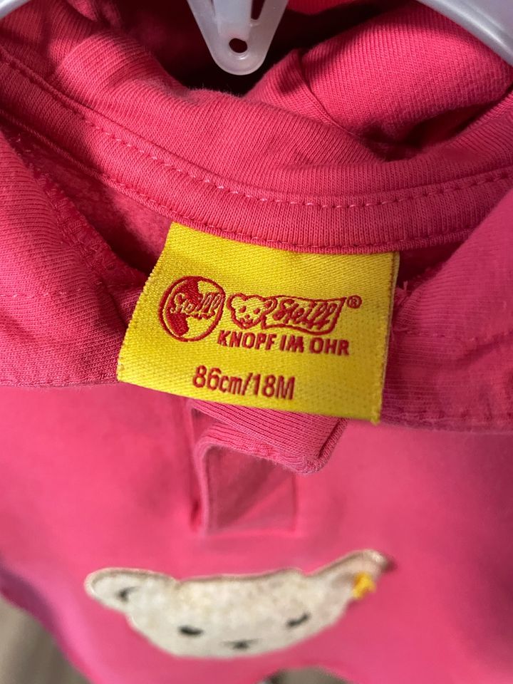 Steiff Baby Mädchen Sweatshirt mit Quietsche Bär und Kapuze Gr.86 in München