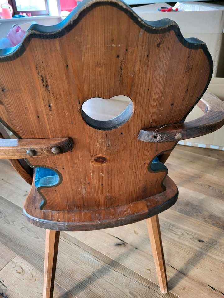 6 Stühle, Voglauer Anno 1800, Bauernstuhl, Bauernmalerei in Bayern
