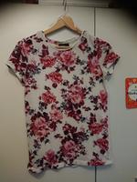 Weises T-Shirt mit Rosa/ Roten Rosen in Größe 36 (S) Nordrhein-Westfalen - Lage Vorschau