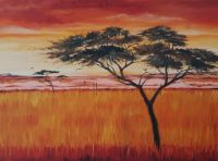 Gemälde Bild 'Serengeti Dawn' Emilie Gerard Afrika Steppe 80x60cm München - Schwabing-Freimann Vorschau