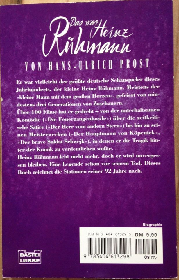 4 Bücher Heinz Rühmann ich brech die Herzen der stolzesten Frauen in Glasau