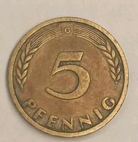 5 Pfennig Bank Deutscher Länder 1949 G Münze, Karlsruhe, Essen - Stoppenberg Vorschau