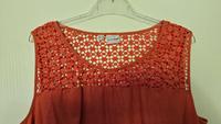 Kleid edel mit Spitze apricot orange Bodyflirt Leinen 48 TOP– 15€ Nordrhein-Westfalen - Greven Vorschau