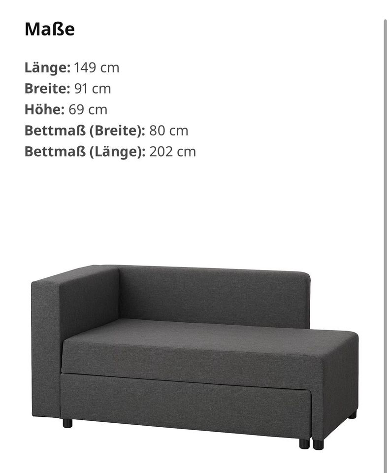 Ikea Bettsofa Bygget dunkelgrau in Elmshorn