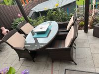 Polyrattan Gartenmöbel Tisch und 4 Sessel mit Polster Hessen - Bruchköbel Vorschau