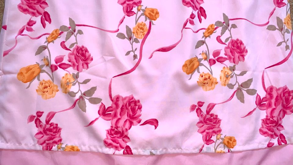Luftiges Kleid Sommerkleid Maxikleid rosa gemustert Gr. 46 in Rückersdorf