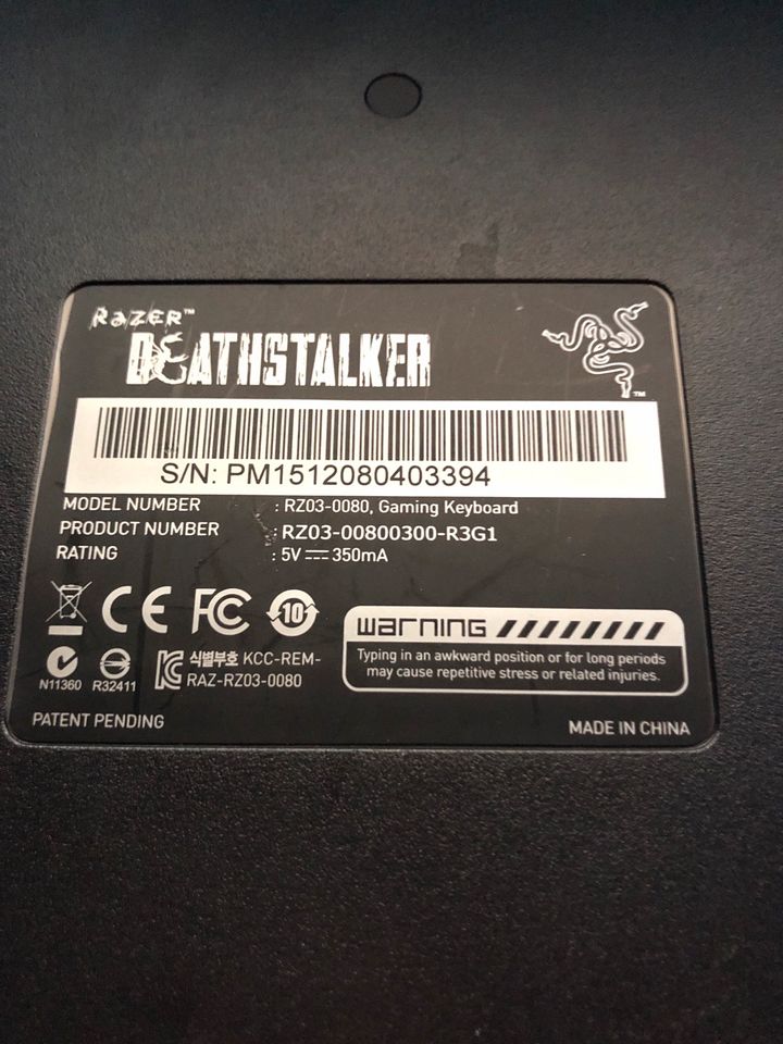 Razer Deathstalker Gaming Tastatur in Gladbeck