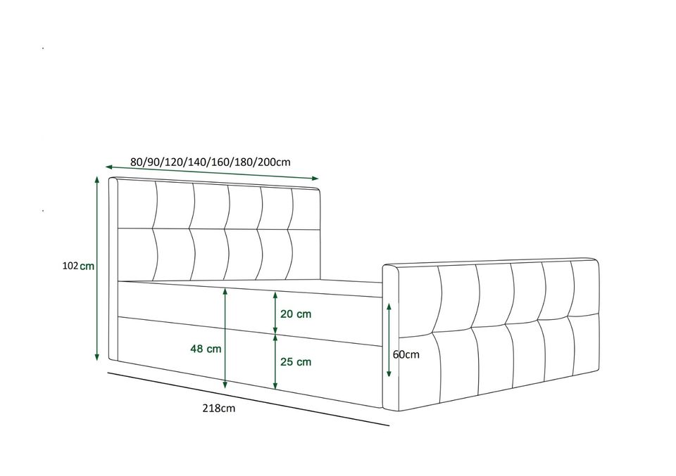 BOXSPRINGBETT MILANO 140, 160, 180x200. Kostenlose lieferung. in Frankfurt am Main